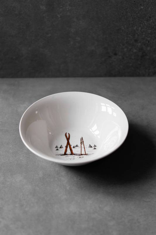 4 x Sirdal Skidor&Stavar Djup Tallrik 18cm