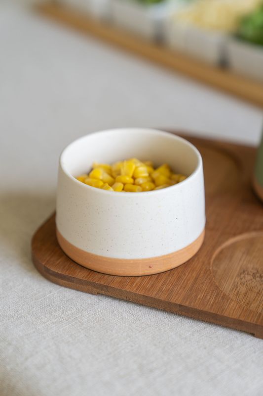 Serveringsset mörk bambu – fyrkantigt