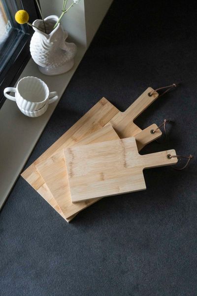 Huvudbild Bricka - Bambu 3-pack med handtag