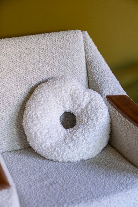 Kudde Donut 43x30cm - Vit