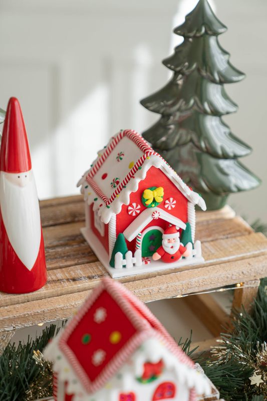 Pepparkakshus 14cm - Tomte
