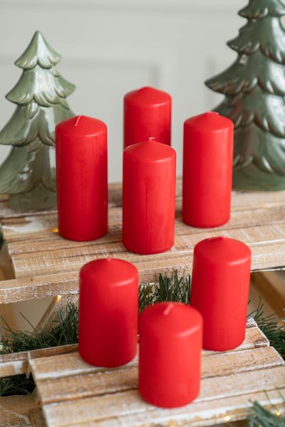 Huvudbild Blockljus Set 7pk – Röd