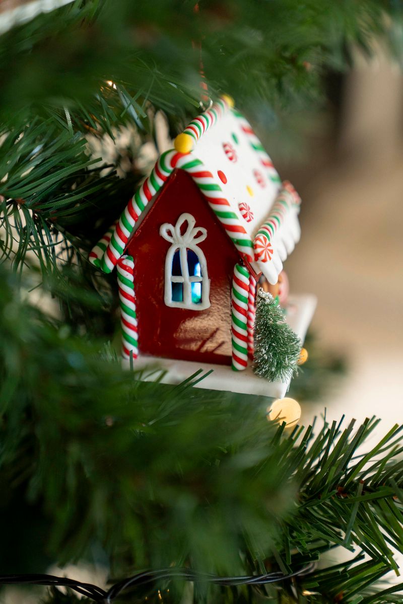 Julgranspynt - Pepparkakshus 9cm Ren
