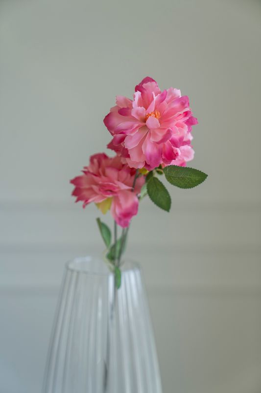 Konstgjord Blomma 66cm - Mörk Rosa