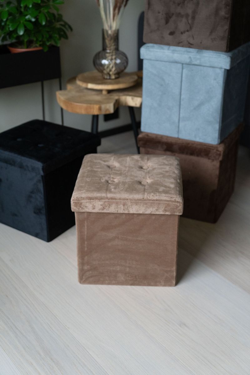 Förvaringslåda m/lock 38x38cm Beige