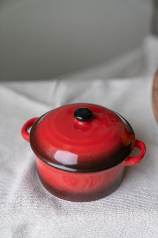 Flamme Gryta 10 cm - Röd 