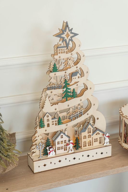 Trähus – Julgransby 45cm