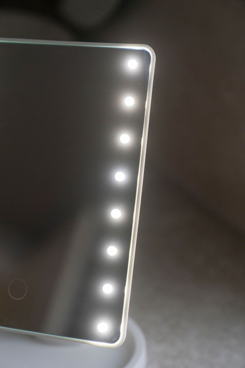 LED Sminkspegel Fyrkantad