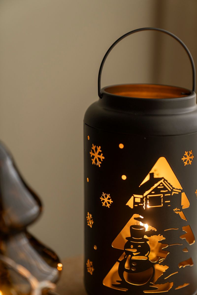 Lanterna m/LED 12cm - Snögubbe