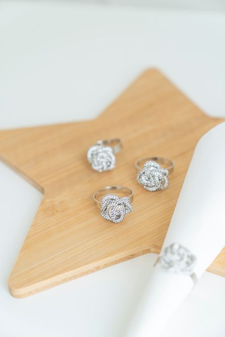 Hovedbilde Servettring 4pk - Knut Silver