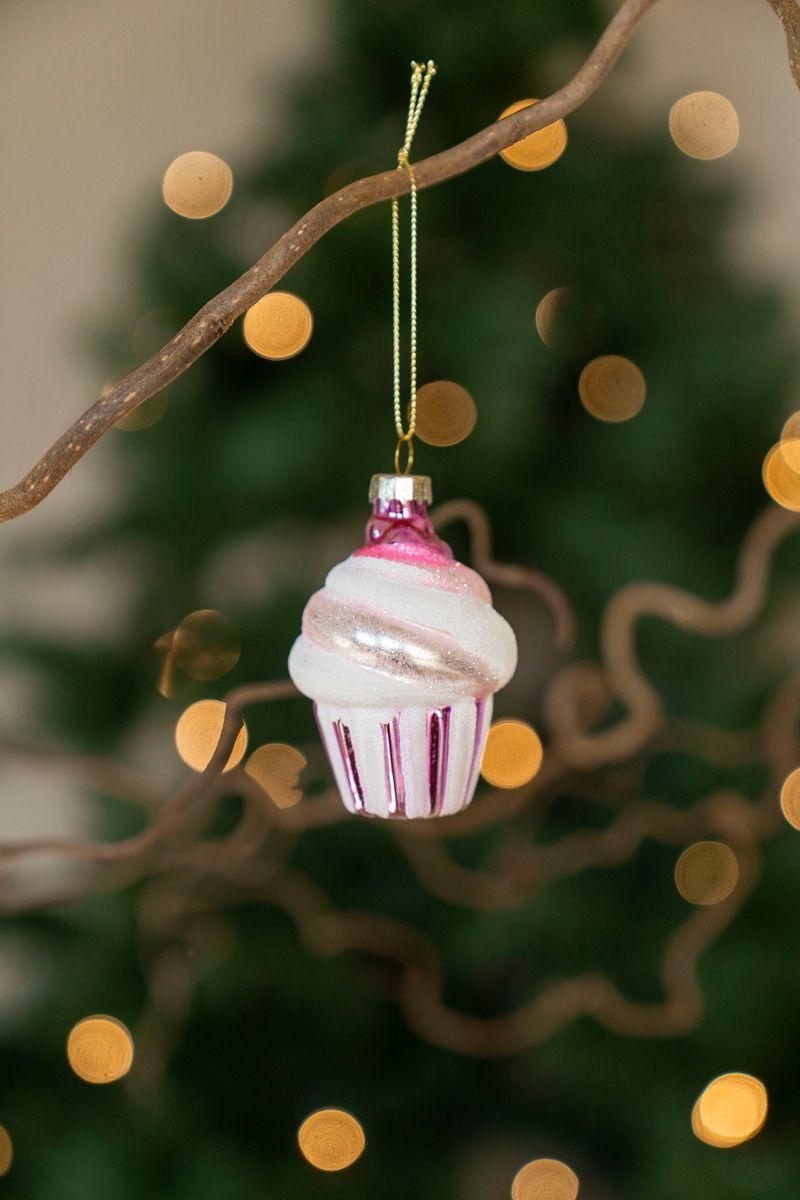 Julgranspynt - Cupcake Lila