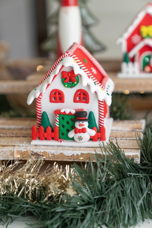 Pepparkakshus 14cm - Snögubbe