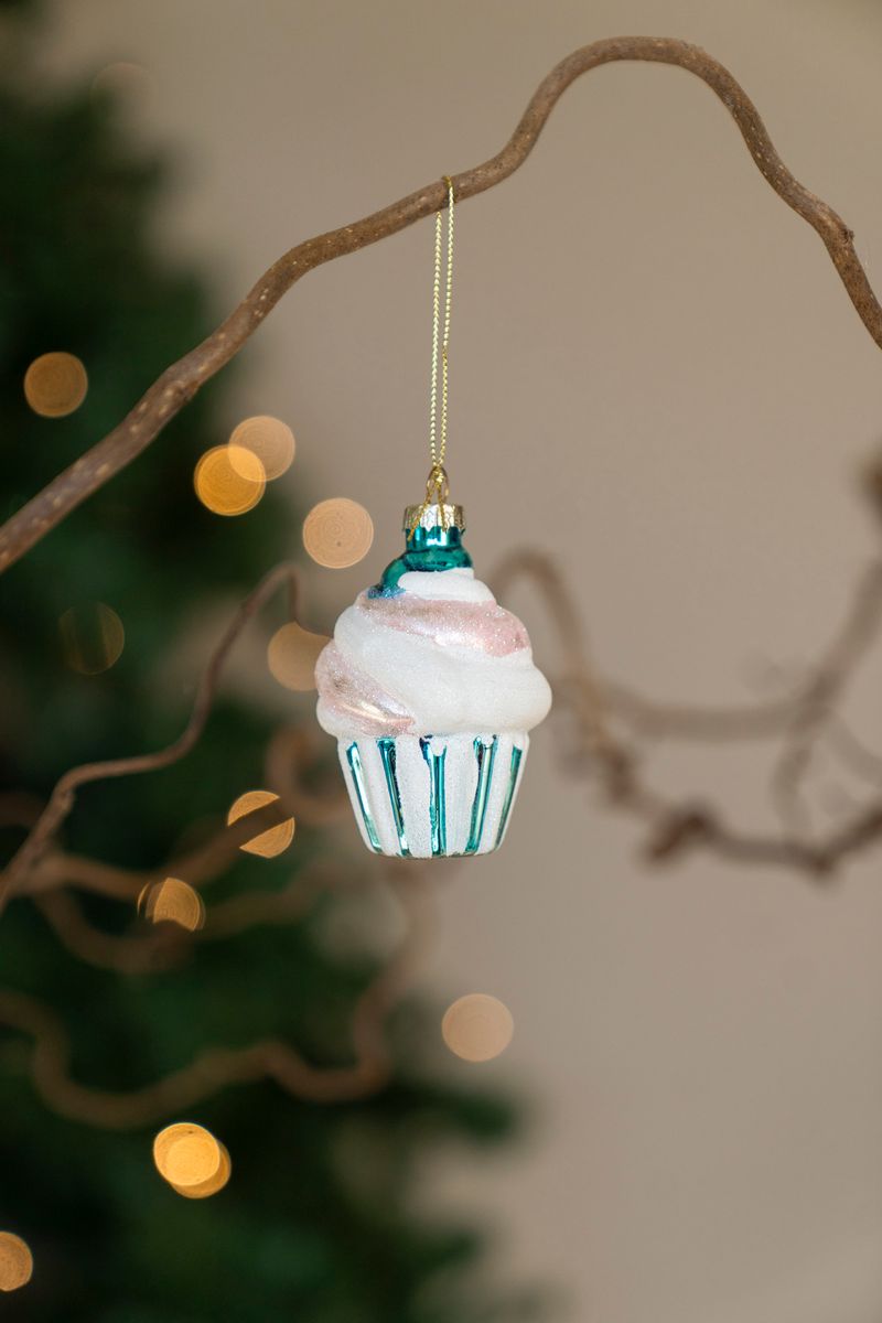 Julgranspynt - Cupcake Blå