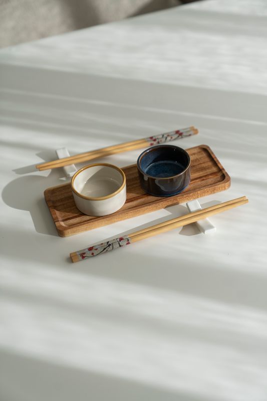Sushiset - Blå och vit
