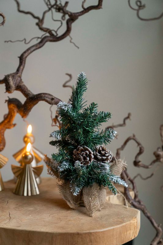 Konstgjort träd med kottar 30cm 