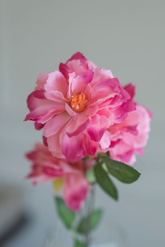 Konstgjord Blomma 66cm - Mörk Rosa