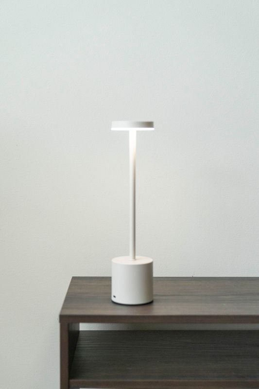 Uppladdningsbar Bordslampa 34cm Beige