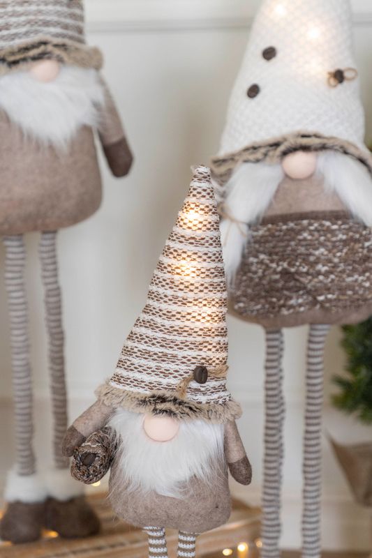 LED Tomte Teleskop Brun