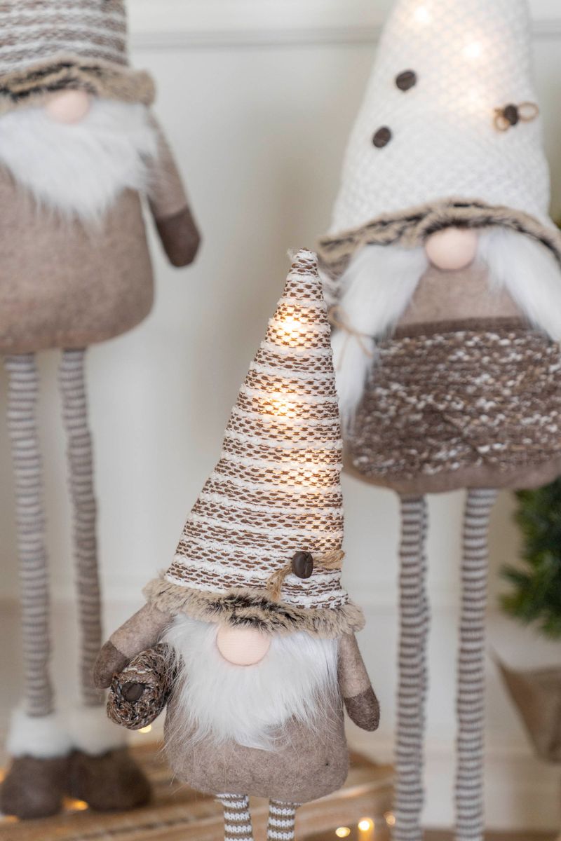 LED Tomte Teleskop Brun