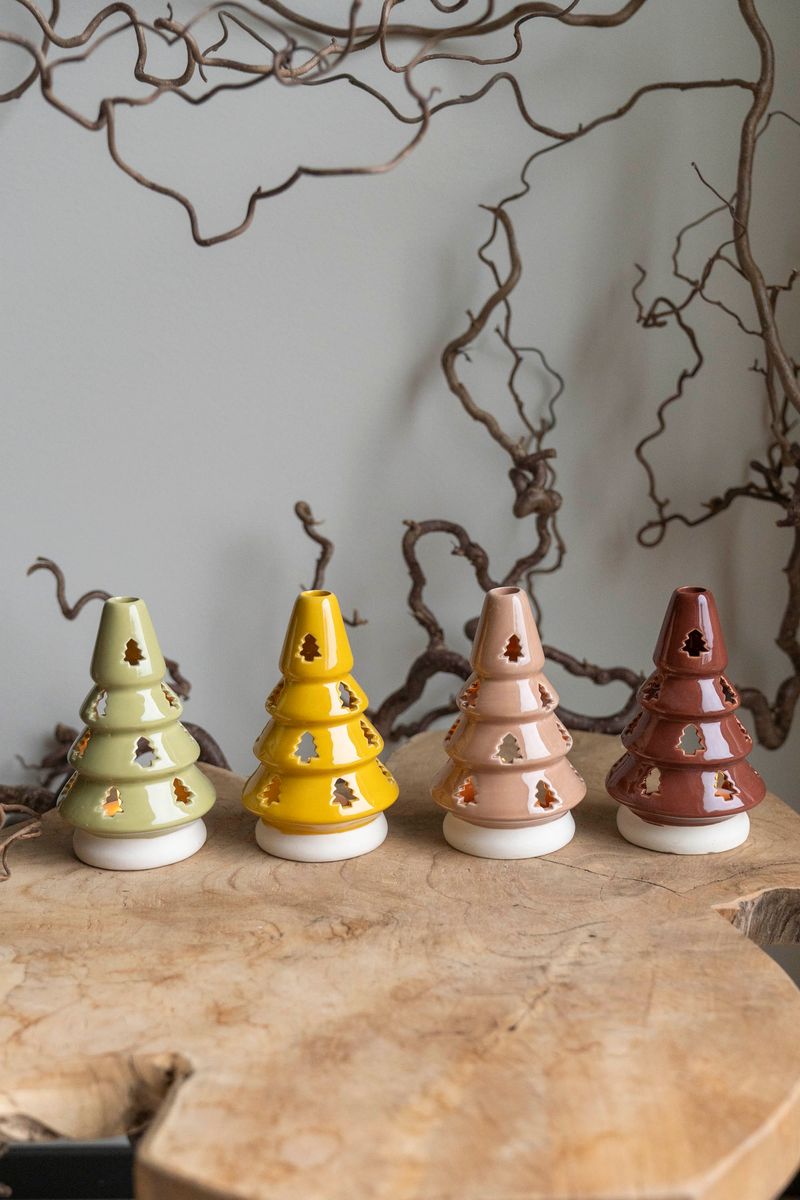 Värmeljushållare 16cm - Beige
