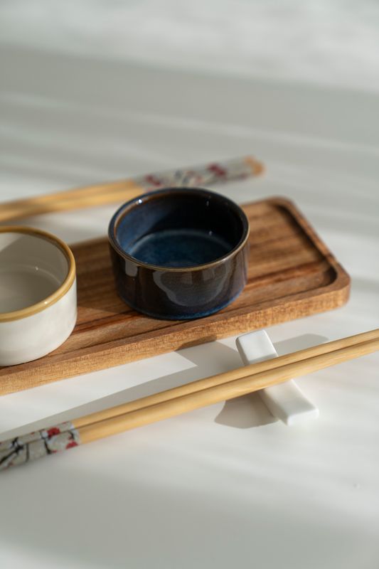 Sushiset - Blå och vit