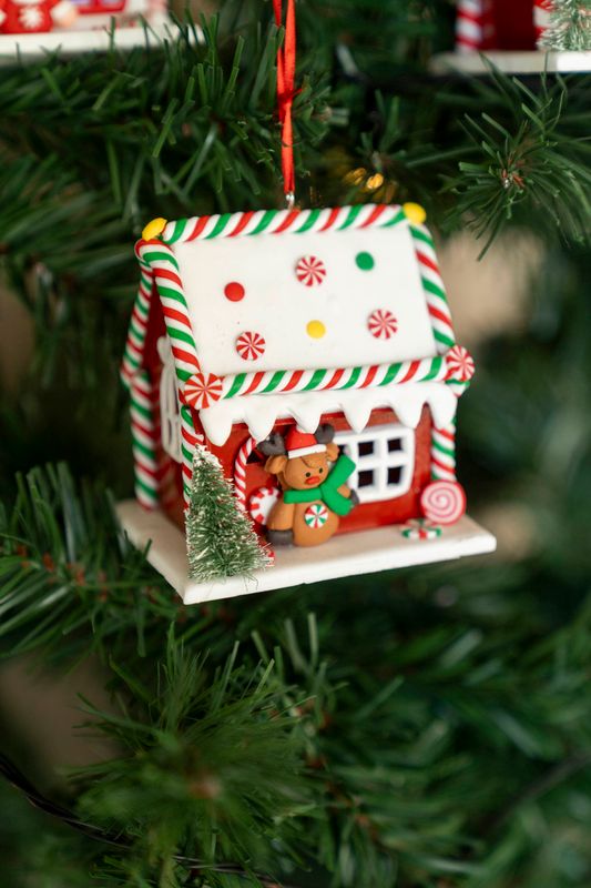 Julgranspynt - Pepparkakshus 9cm Ren