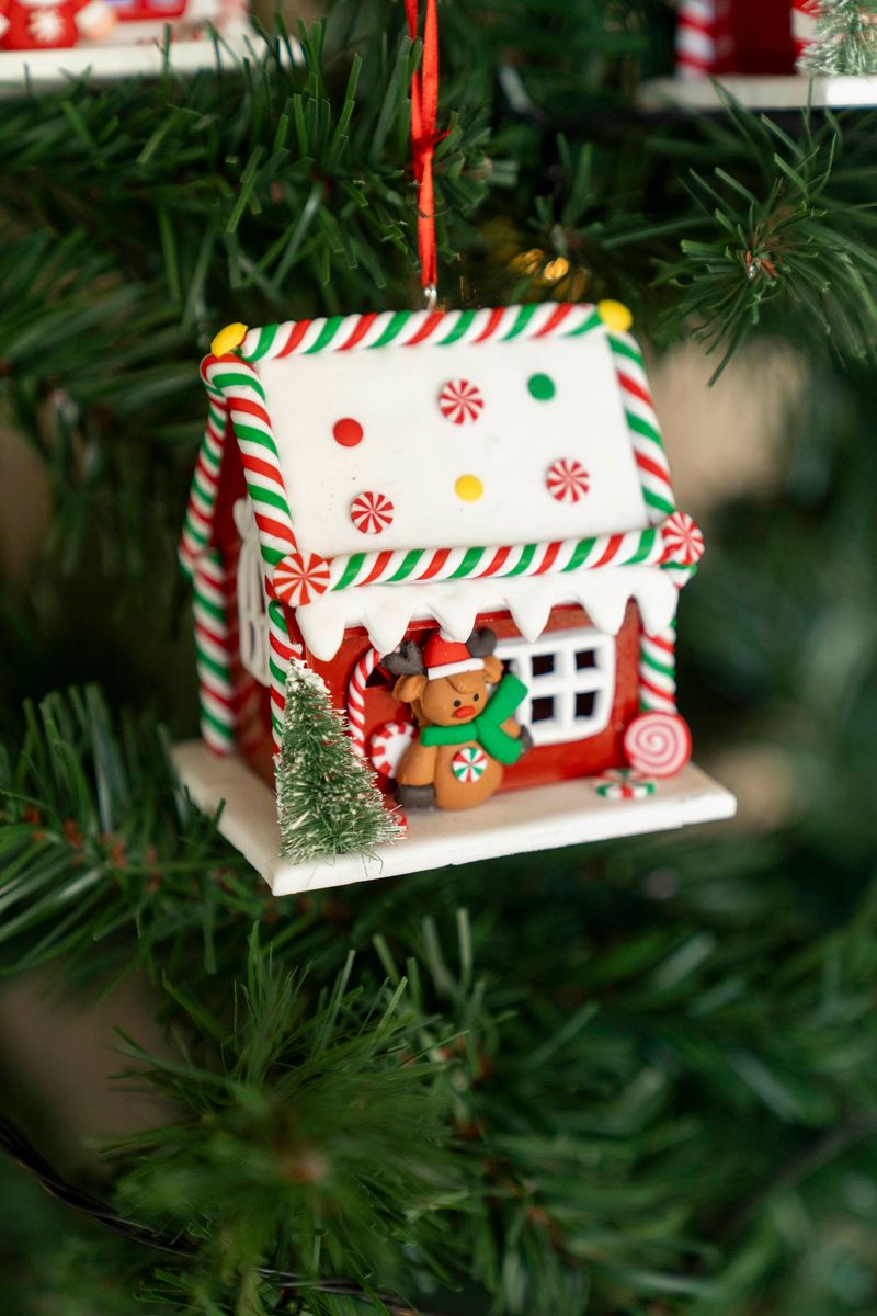 Julgranspynt - Pepparkakshus 9cm Ren