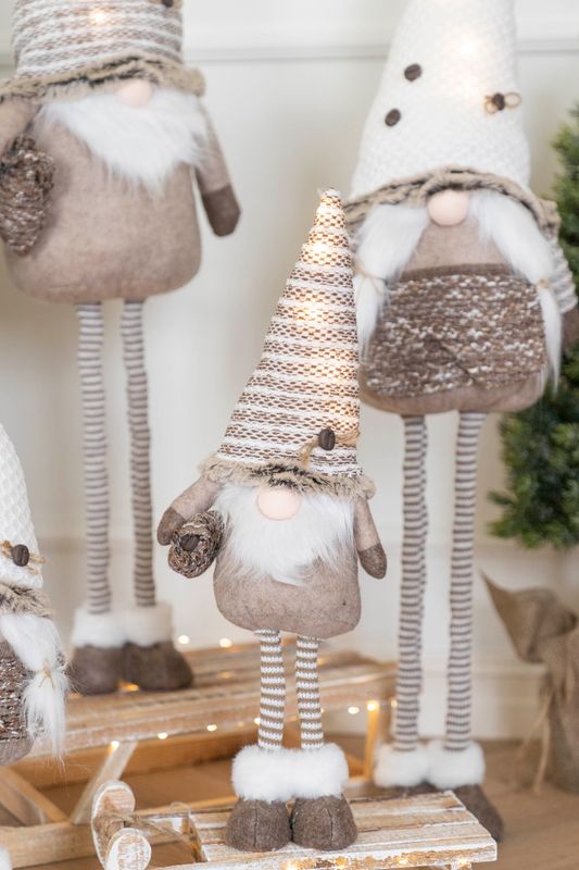 LED Tomte Teleskop Vit