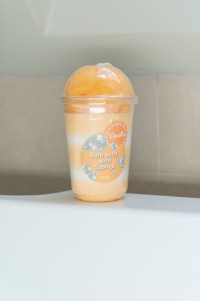 Huvudbild Badsalt m/loofah 500g - Vanilj