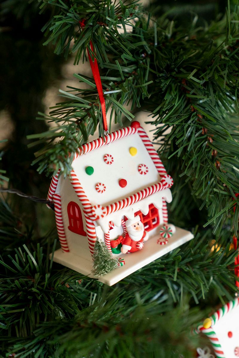 Julgranspynt - Pepparkakshus 9cm Tomte