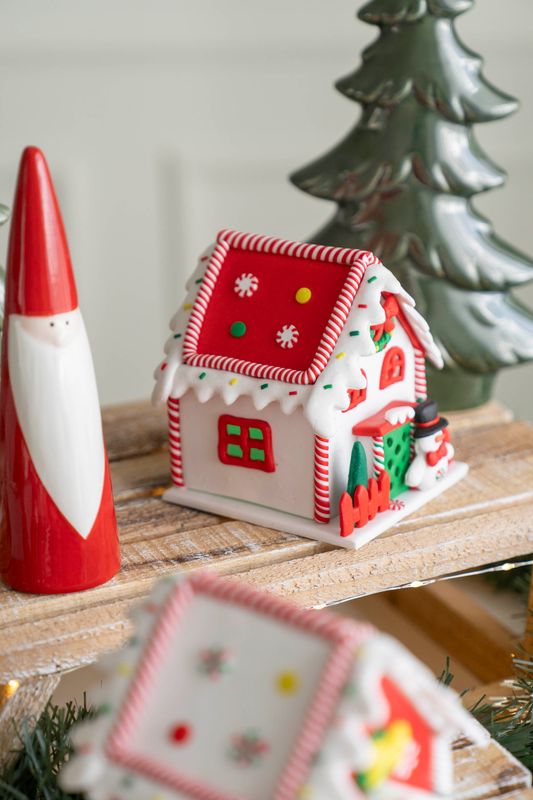 Pepparkakshus 14cm - Snögubbe