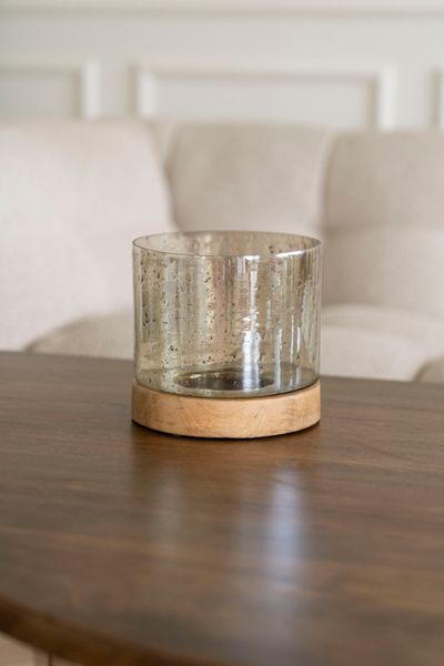 Huvudbild Värmeljushållare - Glas & Träd