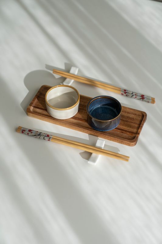 Sushiset - Blå och vit